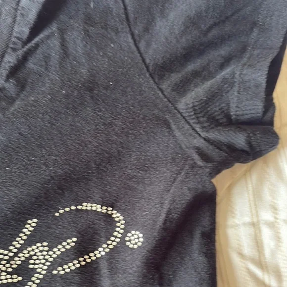 Ed Hardy Black V-Neck Women's Top - Picture 6 of 8